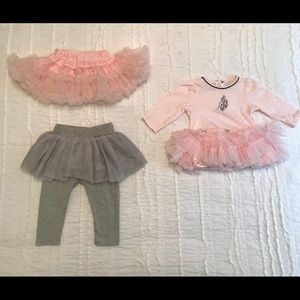 Ballerina tutu top/tutu skirt/leggings with tutu